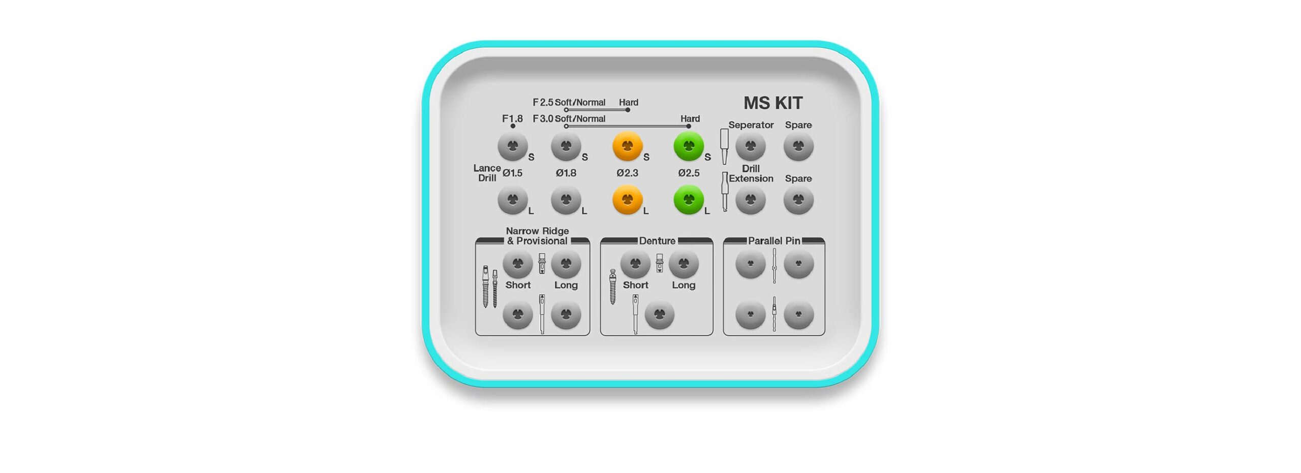 Osstem MS Kit chirurgická sada pre úzke medzizubné priestory